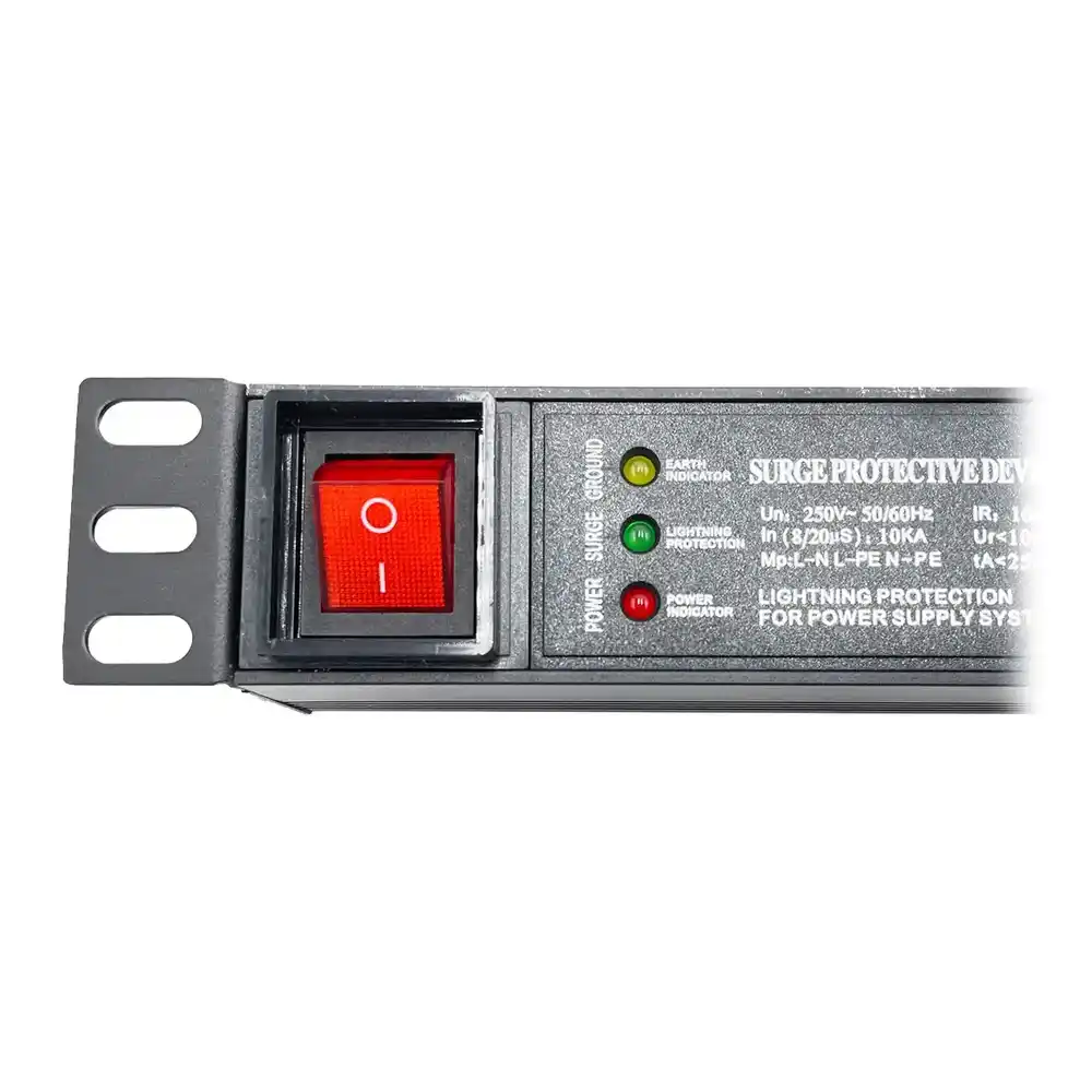 (image for) Powercool 1U PDU Horizontal Type 6Way Surge Protector 1.8m, UK Plug